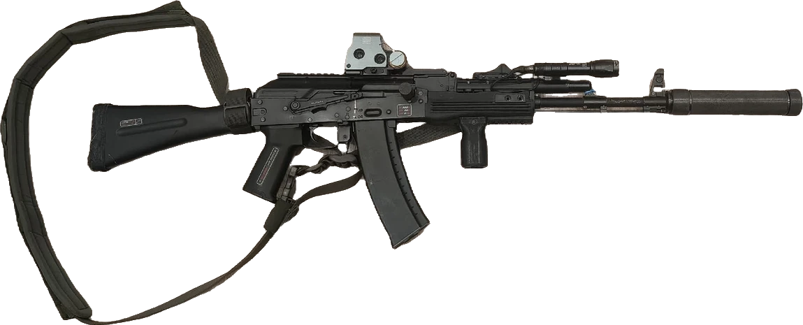 Основное оружие сборки — АК-74М (СYMA)